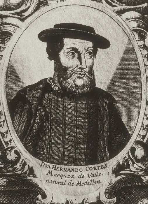 Framed Print : CORTS, Hernn (1485-1547). Spanish conqueror of Mexico. Engraving. AISA / Everett Collection**US SALES ONLY**