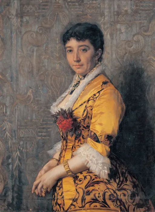 Framed Print : Cosola Demetrio, Portrait of Mrs. Giulia, 1875 - 1895, 19th Century, oil on canvas, private collection (156022) Everett CollectionMondadori Portfolio**US SALES ONLY**