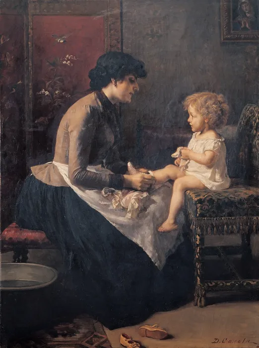 Framed Print : Cosola Demetrio, The Toilet of the Young Master, 1875 - 1885, 19th Century, oil on canvas, private collection (156009) Everett CollectionMondadori Portfolio**US SALES ONLY**