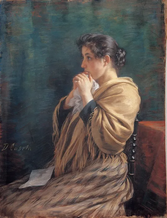 Framed Print : Cosola Demetrio, Unexpected Troubles / Grieves / Sorrows, 1895 - 1895, 19th Century, pastel, private collection (156013) Everett CollectionMondadori Portfolio**US SALES ONLY**