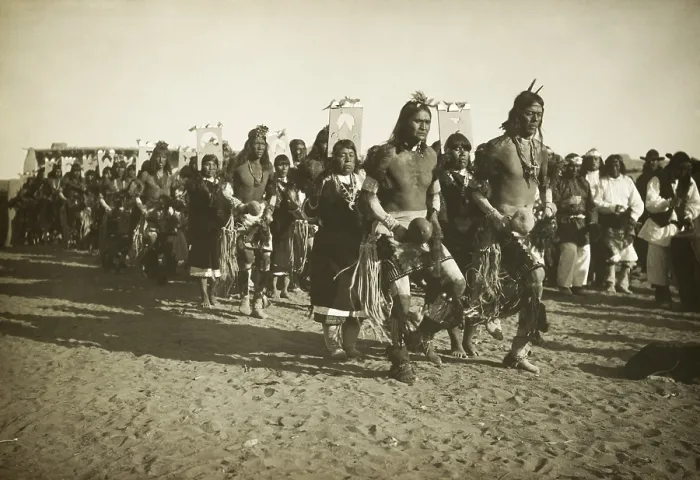Framed Print : Costumed Jemez Pueblo Indians perform a ceremonial dance, possibly on the Nov. 12 feast day, the Memorial of Saint Livinus, ca. 1908 Framed Print : Costumed Jemez Pueblo Indians perform a ceremonial dance, possibly on the Nov. 12 feast day, the Memorial of Saint Livinus, ca. 1908