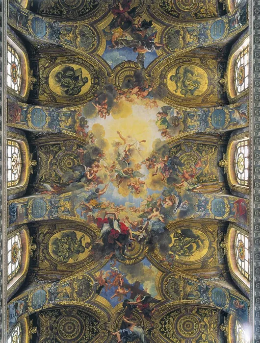Framed Print : COTTE, Robert de (1656-1735). Palace of Versailles. Royal Chapel. 1710. FRANCE. Versailles. Palace of Versailles. Ceiling roof frescoes. Classicism. Fresco; Architecture