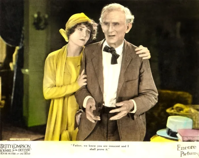Framed Print : COUNSEL FOR THE DEFENSE, left: Betty Compson on lobbycard, 1925