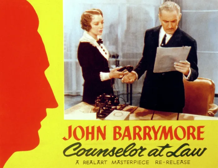 Framed Print : COUNSELLOR AT LAW, Bebe Daniels, John Barrymore, 1933