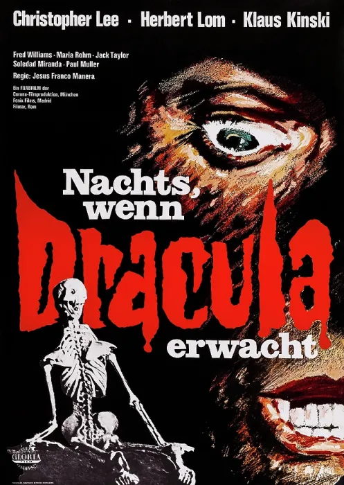 Framed Print : COUNT DRACULA, (aka NACHTS, WENN DRACULA ERWACHT), German poster art, 1970 Framed Print : COUNT DRACULA, (aka NACHTS, WENN DRACULA ERWACHT), German poster art, 1970