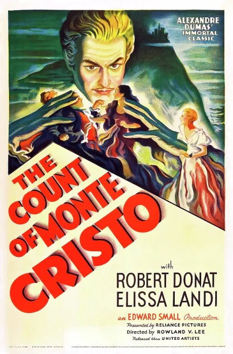 Framed Print : THE COUNT OF MONTE CRISTO, Robert Donat on US poster art, 1934