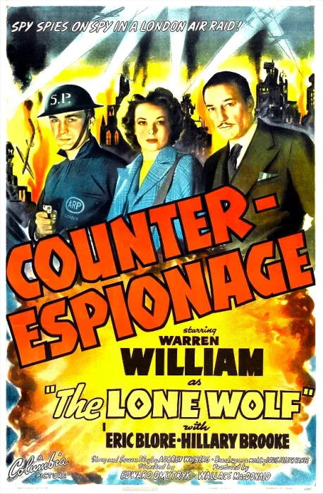 Framed Print : COUNTER-ESPIONAGE, US poster, Forrest Tucker, Hillary Brooke, Warren William, 1942