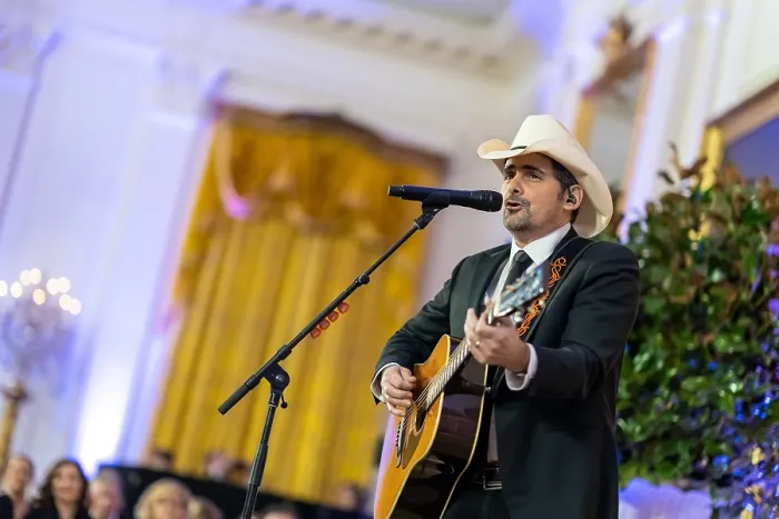 Framed Print : Country Music Singer Brad Paisley performs during the National Governors Association Ball, Feb. 11, 2023, at the White House (BSLOC_2023_6_67) Framed Print : Country Music Singer Brad Paisley performs during the National Governors Association Ball, Feb. 11, 2023, at the White House (BSLOC_2023_6_67)