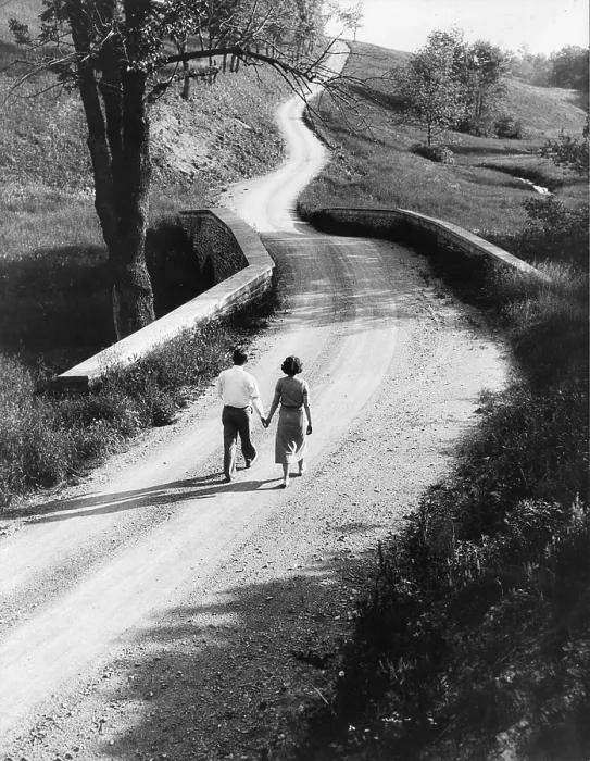 Framed Print : A country road in Pennsylvania, by Philip D. Gendreau, 1930-1935