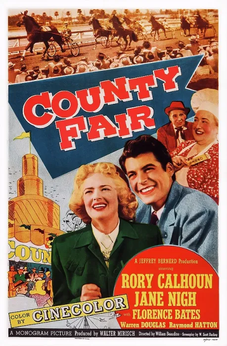 Framed Print : COUNTY FAIR, US poster art, from bottom left: Jane Nigh, Rory Calhoun, Florence Bates, Raymond Hatton, 1950 Framed Print : COUNTY FAIR, US poster art, from bottom left: Jane Nigh, Rory Calhoun, Florence Bates, Raymond Hatton, 1950