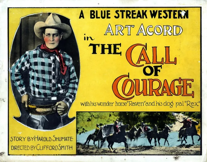 Framed Print : THE CALL OF COURAGE, Art Acord, 1925