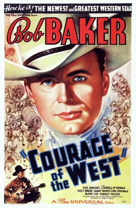 Framed Print : COURAGE OF THE WEST, US poster, Bob Baker, 1937 Framed Print : COURAGE OF THE WEST, US poster, Bob Baker, 1937