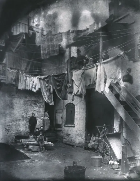 Framed Print : COURT AT 14 BAXTER STREET, by Jacob Riis, c. 1888-1890 Framed Print : COURT AT 14 BAXTER STREET, by Jacob Riis, c. 1888-1890