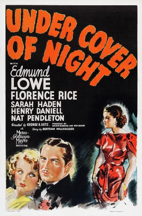Framed Print : UNDER COVER OF NIGHT, US poster, from left: Florence Rice, Edmund Lowe, Marla Shelton, 1937