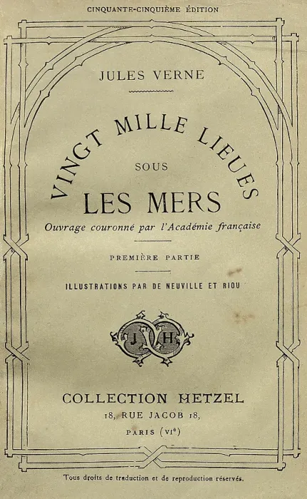 Framed Print : Cover of 'Twenty Thousand Leagues Under the Sea' (Paris, 1870). AISA / Everett Collection**US SALES ONLY** Framed Print : Cover of 'Twenty Thousand Leagues Under the Sea' (Paris, 1870). AISA / Everett Collection**US SALES ONLY**