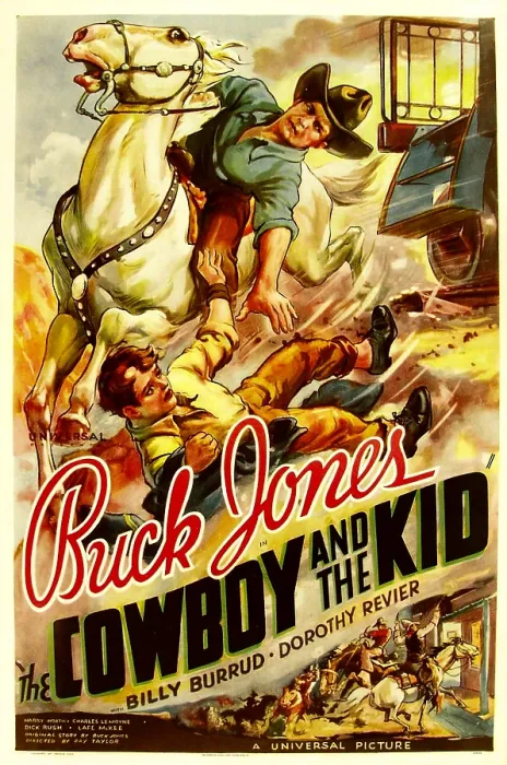 Framed Print : THE COWBOY AND THE KID, from top, Buck Jones, Bill Burrud, 1936