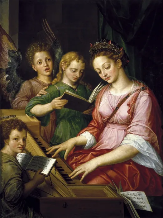 Framed Print : COXCIE, Michel (1499-1592). Saint Cecilia. 1569. Flemish art. Oil on wood. SPAIN. Madrid. Prado Museum. - ADO / Iberfoto / Everett Collection (532872)**US SALES ONLY** Framed Print : COXCIE, Michel (1499-1592). Saint Cecilia. 1569. Flemish art. Oil on wood. SPAIN. Madrid. Prado Museum. - ADO / Iberfoto / Everett Collection (532872)**US SALES ONLY**