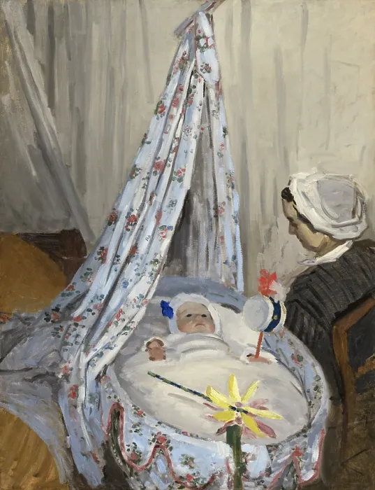 Framed Print : The Cradle-Camille with the Artist's Son Jean, by Claude Monet, 1867, French impressionist painting, oil on canvas Framed Print : The Cradle-Camille with the Artist's Son Jean, by Claude Monet, 1867, French impressionist painting, oil on canvas