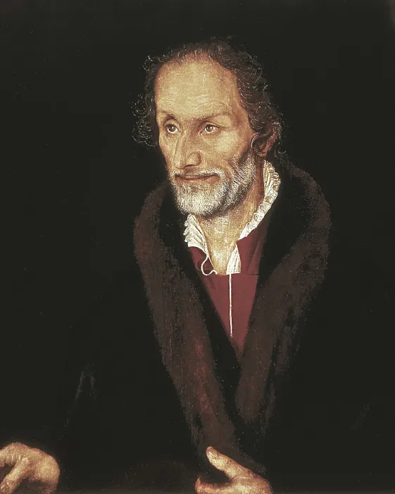 Framed Print : Cranach, Lucas 'the Younger' (1515-1586). Philipp Melanchthon. 1540s. Renaissance art. Oil on wood. GERMANY. Heidelberg. Palatinate Museum