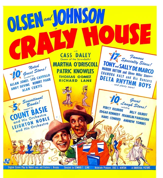 Framed Print : CRAZY HOUSE, US poster, from left: Ole Olsen, Chic Johnson, 1943 Framed Print : CRAZY HOUSE, US poster, from left: Ole Olsen, Chic Johnson, 1943