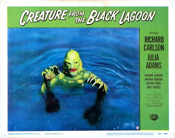 Framed Print : CREATURE FROM THE BLACK LAGOON, US lobbycard, 1954 Framed Print : CREATURE FROM THE BLACK LAGOON, US lobbycard, 1954