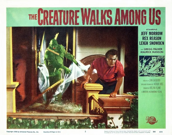 Framed Print : THE CREATURE WALKS AMONG US lobbycard, 1956 Framed Print : THE CREATURE WALKS AMONG US lobbycard, 1956