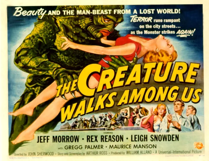 Framed Print : THE CREATURE WALKS AMONG US, Leigh Snowden, Jeff Morrow, Rex Reason, 1956, poster art Framed Print : THE CREATURE WALKS AMONG US, Leigh Snowden, Jeff Morrow, Rex Reason, 1956, poster art