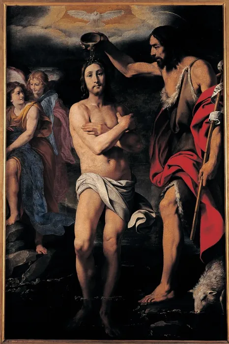 Framed Print : Crespi Daniele, The Baptism of Christ, 1629 - 1630, 17th Century, oil on canvas, Italy, Lombardy, Milan