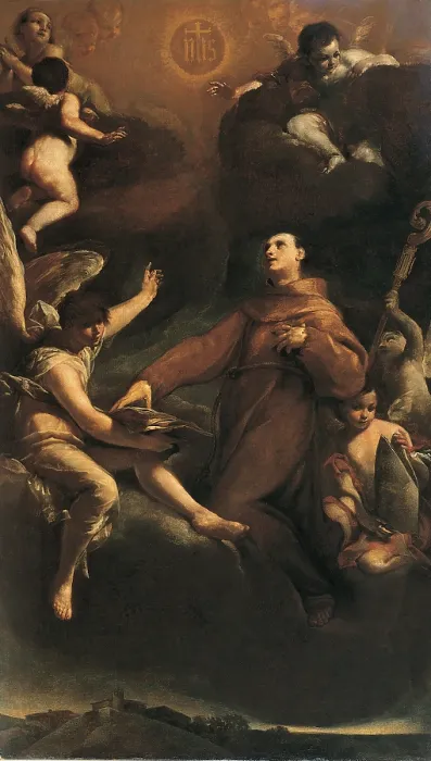 Framed Print : Crespi Giuseppe Maria know as Spagnuolo (or Spagnolo), The Ecstasy of St Bernardine, 1709 - 1712, 18th Century, oil on canvas, Italy, Emilia Romagna, Bologna