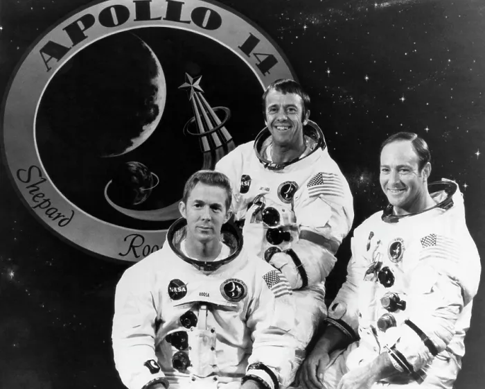 Framed Print : The crew of Apollo 14, L-R: Stuart Roosa, Alan Shepard, Edgar Mitchell, 1971.. Courtesy: CSU Archives  /  Everett Collection