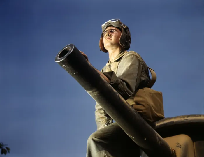 Framed Print : Crewman of an M-3 tank, Ft. Knox, Ky 1942