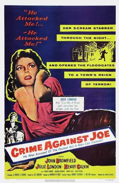 Framed Print : CRIME AGAINST JOE, US poster art, Julie London, 1956