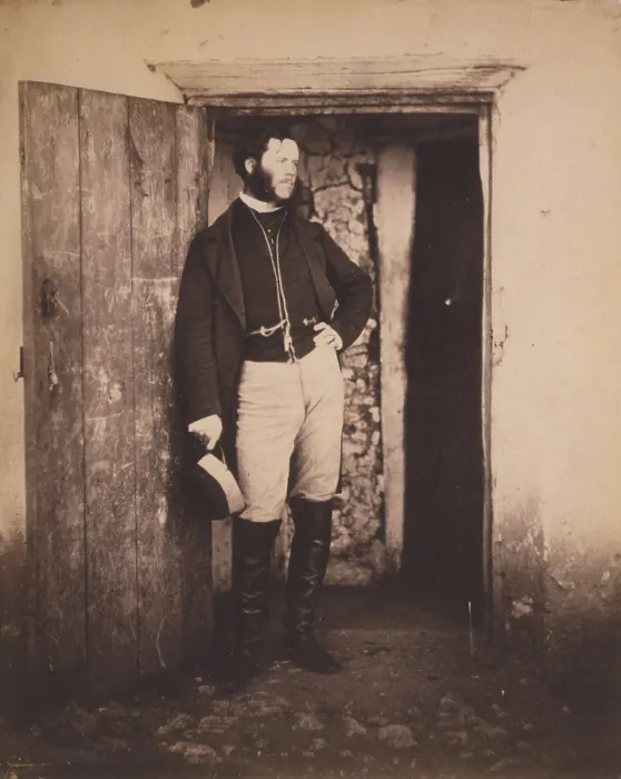 Framed Print : The Crimean War, portrait of Mr. Angel, postmaster, photograph by Roger Fenton, 1855