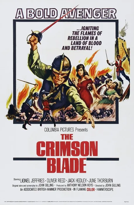 Framed Print : THE CRIMSON BLADE, (aka THE SCARLET BLADE), US poster art, 1963