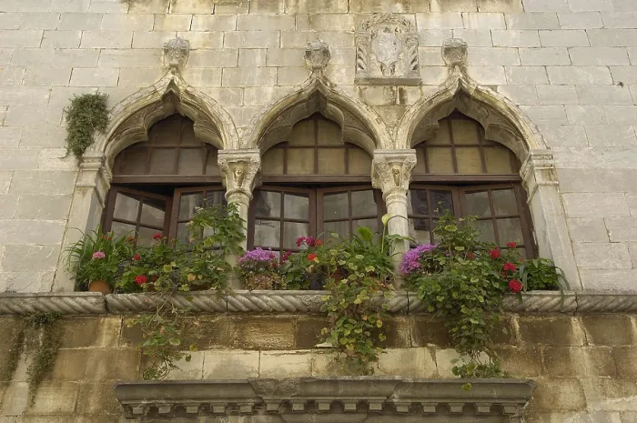 Framed Print : CROATIA. Porec. Gothic palace in Venetian style. Gothic art. Architecture. AISA / Everett Collection**US SALES ONLY**