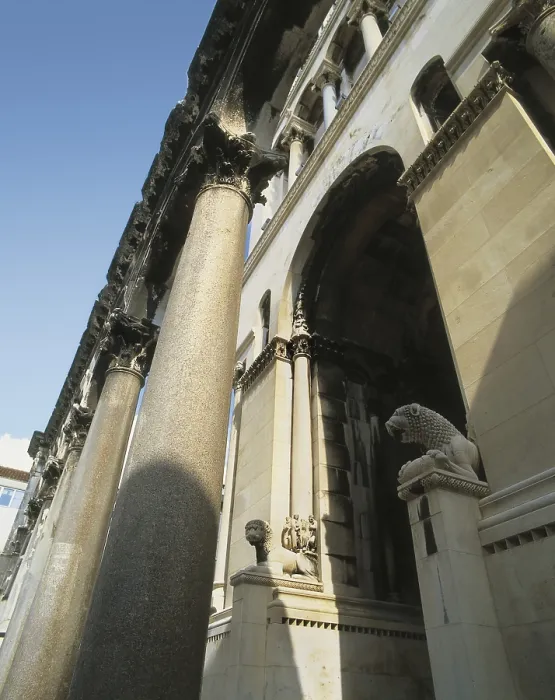 Framed Print : CROATIA. SPLIT. Split. Cathedral. Entrance gate into the cathedral. Lions. AISA / Everett Collection**US SALES ONLY**