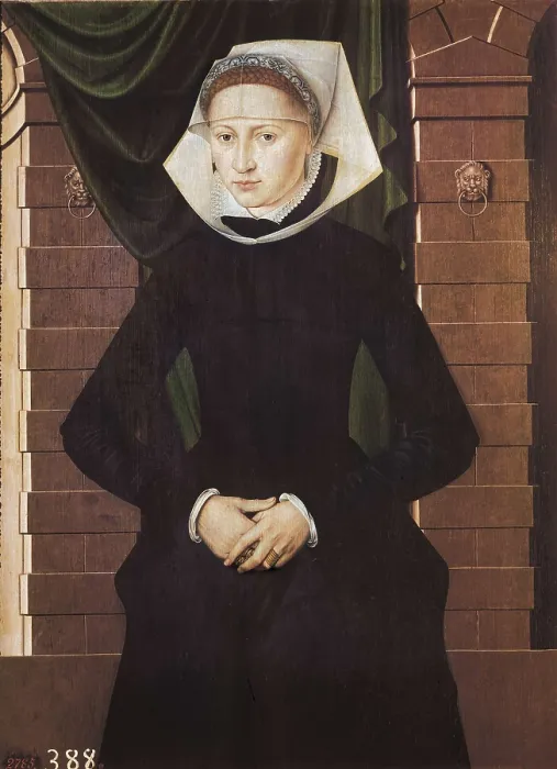 Framed Print : CRONENBURCH, Adriaen (16th century). Dutch Lady. 1587. Baroque art. Oil on wood. SPAIN. Madrid. Prado Museum. AISA / Everett Collection**US SALES ONLY**
