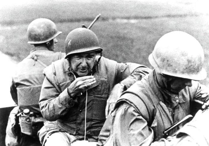 Framed Print : CRONKITE REMEMBERS, archival footage of Walter Cronkite in Vietnam (1968), 1997