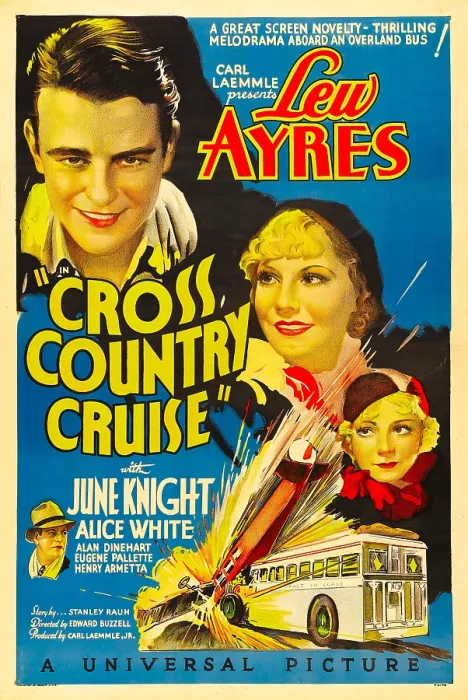 Framed Print : CROSS COUNTRY CRUISE, top left: Lew Ayres, center: June Knight, bottom right: Alice White, bottom left: Alan Dinehart, 1934 Framed Print : CROSS COUNTRY CRUISE, top left: Lew Ayres, center: June Knight, bottom right: Alice White, bottom left: Alan Dinehart, 1934