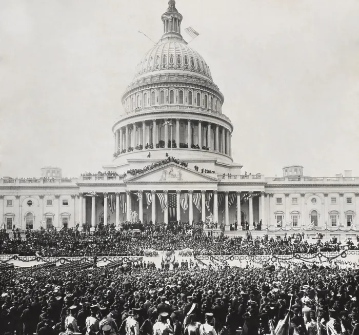 Framed Print : Crowd outside and atop the US Capitol for the inauguration of President Theodore Roosevelt. March 4, 1905. Photo by George V. Buck (BSLOC_2016_14_152) Framed Print : Crowd outside and atop the US Capitol for the inauguration of President Theodore Roosevelt. March 4, 1905. Photo by George V. Buck (BSLOC_2016_14_152)