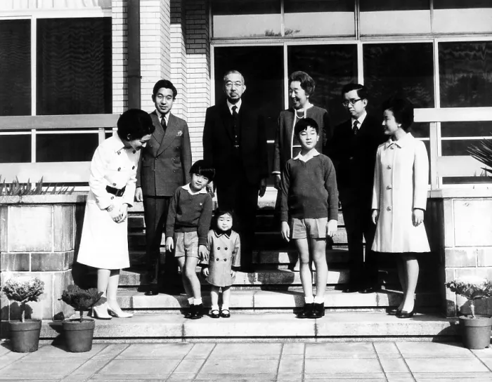 Framed Print : Crown Princess Michiko, Crown Price Akihito, Price Aya, Princess Nori, Emperor Hirohito, Empress Nagako, Prince Hiro Framed Print : Crown Princess Michiko, Crown Price Akihito, Price Aya, Princess Nori, Emperor Hirohito, Empress Nagako, Prince Hiro