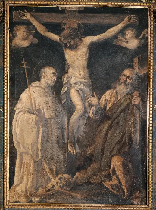 Framed Print : The Crucifixion, by Bernardino Santini, Unknown, - Italy, Tuscany, Arezzo, Santa Vergine Maria in Gradi Church