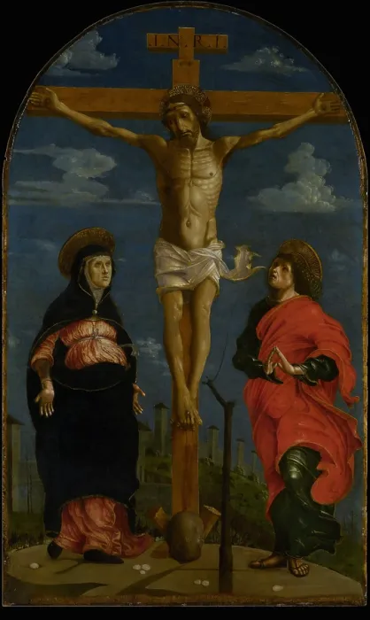 Framed Print : Crucifixion, by Butinone Bernardino, 15th Century, 1475 -1499 about, - Italy, Lazio, Rome, Palazzo Barberini. (607554) Everett CollectionMondadori Portfolio**US SALES ONLY**