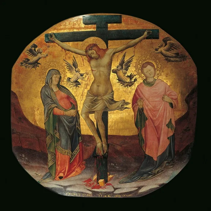 Framed Print : Crucifixion, by Unknown Artist, 1430, 15th Century, - Italy, Emilia Romagna, Bologna, Osservanza Museum. All Framed Print : Crucifixion, by Unknown Artist, 1430, 15th Century, - Italy, Emilia Romagna, Bologna, Osservanza Museum. All
