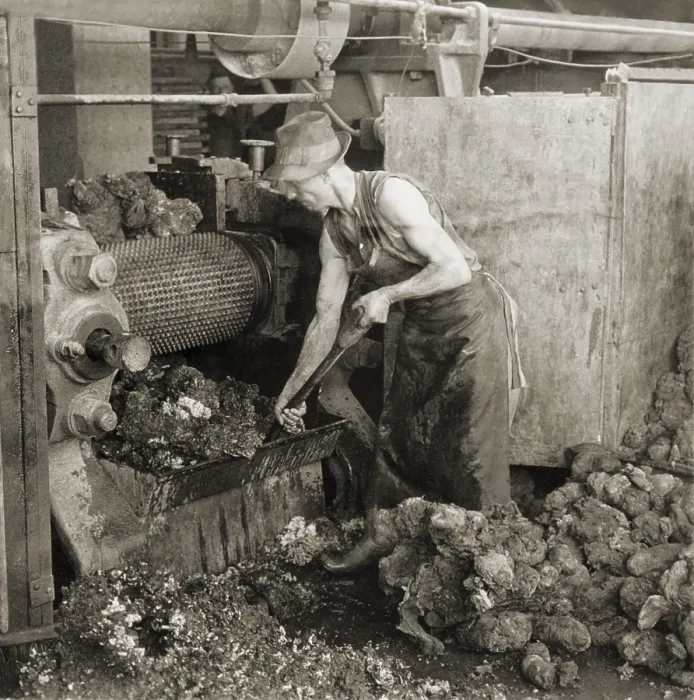 Framed Print : Crude rubber from Brazil in a rubber cracking machine, Goodyear Tire Factory, Akron, Ohio. 1928 Framed Print : Crude rubber from Brazil in a rubber cracking machine, Goodyear Tire Factory, Akron, Ohio. 1928