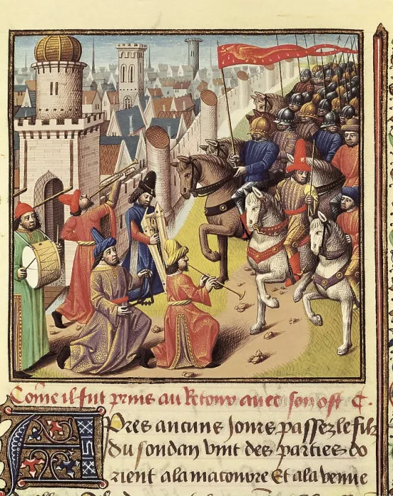 Framed Print : Crusades. Gothic art. Miniature Painting. FRANCE. Chantilly. Muse Cond (Cond Museum). AISA / Everett Collection**US SALES ONLY**