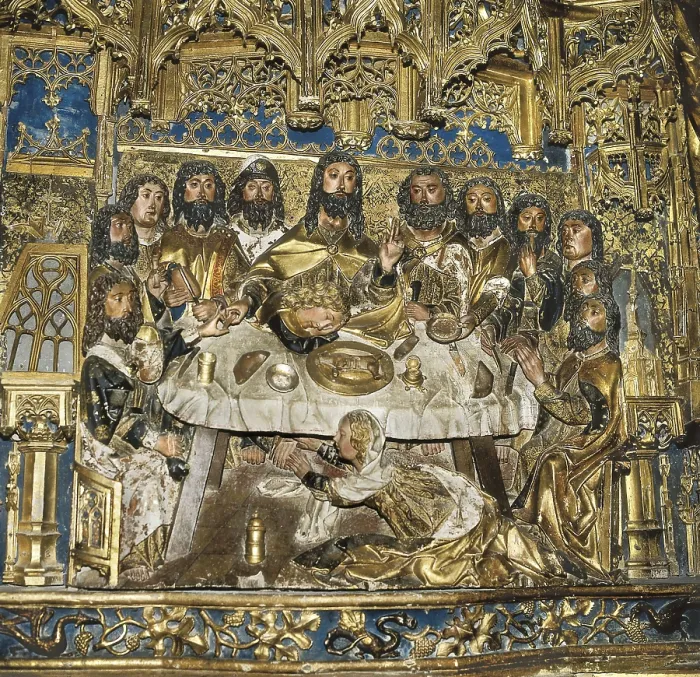 Framed Print : CRUZ, Diego de la (15 c.); SILO, Gil de (1486-1501). Main Altarpiece of the Carthusian Monastery of Miraflores. 1496-1499. SPAIN. Burgos Framed Print : CRUZ, Diego de la (15 c.); SILO, Gil de (1486-1501). Main Altarpiece of the Carthusian Monastery of Miraflores. 1496-1499. SPAIN. Burgos