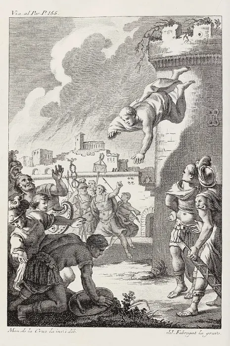 Framed Print : CRUZ Y CANO, Manuel de la (1750-1792); FABREGAT, Jos Joaqun (1748-1844). Numancia. 1780. Illustration of Miguel de Cervantes work 'La Numancia'. Engraving. SPAIN Framed Print : CRUZ Y CANO, Manuel de la (1750-1792); FABREGAT, Jos Joaqun (1748-1844). Numancia. 1780. Illustration of Miguel de Cervantes work 'La Numancia'. Engraving. SPAIN