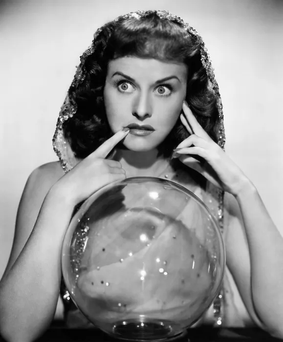 Framed Print : THE CRYSTAL BALL, Paulette Goddard, 1943 Framed Print : THE CRYSTAL BALL, Paulette Goddard, 1943