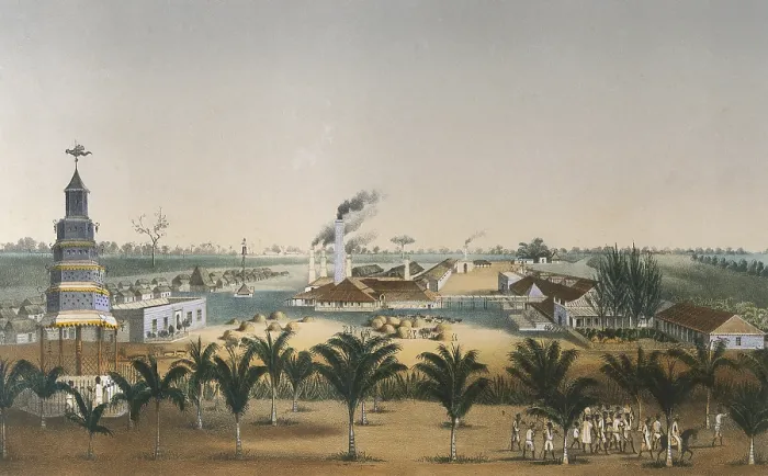Framed Print : Cuba (19th c.). 'Ingenio Intrepido', illustracion by Eduardo Laplante for the book 'Libro de los Ingenios' (1855-1857). Litography. CUBA. Havana Framed Print : Cuba (19th c.). 'Ingenio Intrepido', illustracion by Eduardo Laplante for the book 'Libro de los Ingenios' (1855-1857). Litography. CUBA. Havana